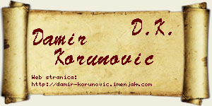 Damir Korunović vizit kartica
